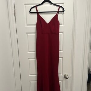 Boutique 1861 long maxi evening dress in burgundy